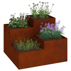 Rostiger Gartenblumentopf 80x80x60cm