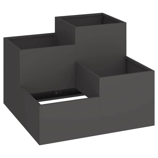 Schwarzer Gartenblumentopf 100x100x60cm