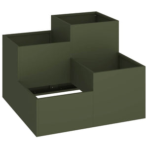Olivgrüner Gartenblumentopf 100x100x60cm