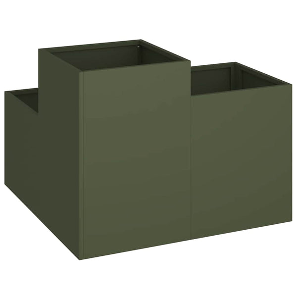 Olivgrüner Gartenblumentopf 100x100x60cm