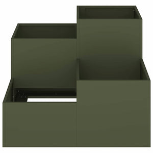 Olivgrüner Gartenblumentopf 100x100x60cm