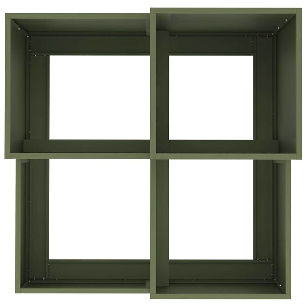 Olivgrüner Gartenblumentopf 100x100x60cm