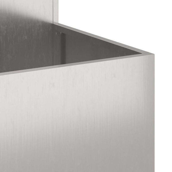 Edelstahl Gartenblumentopf Silber 100x100x60cm