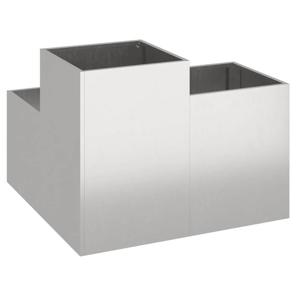 Edelstahl Gartenblumentopf Silber 100x100x60cm