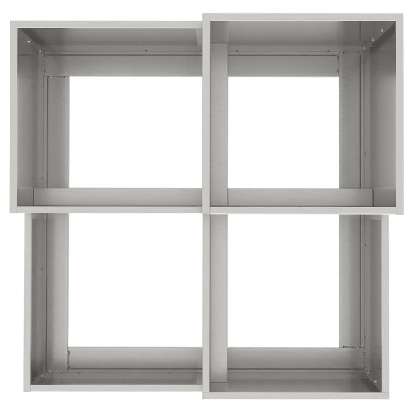 Edelstahl Gartenblumentopf Silber 100x100x60cm