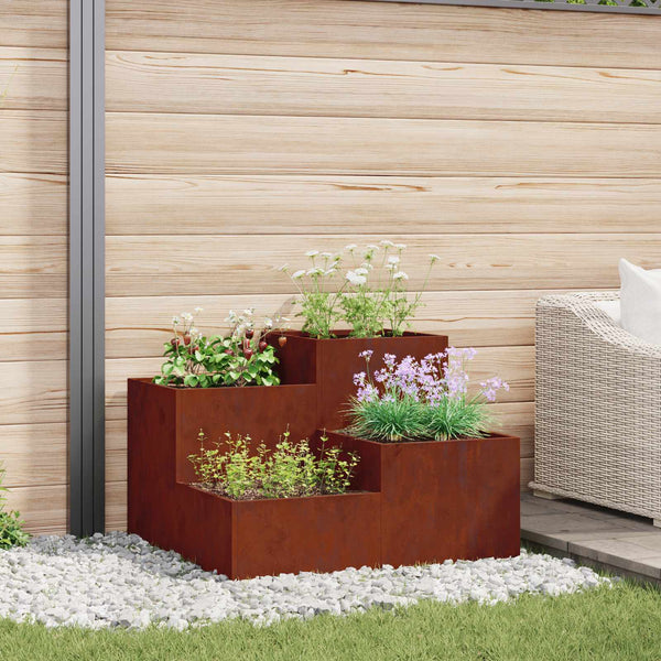 Rostiger Gartenblumentopf 100x100x60cm