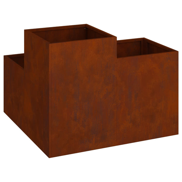 Rostiger Gartenblumentopf 100x100x60cm