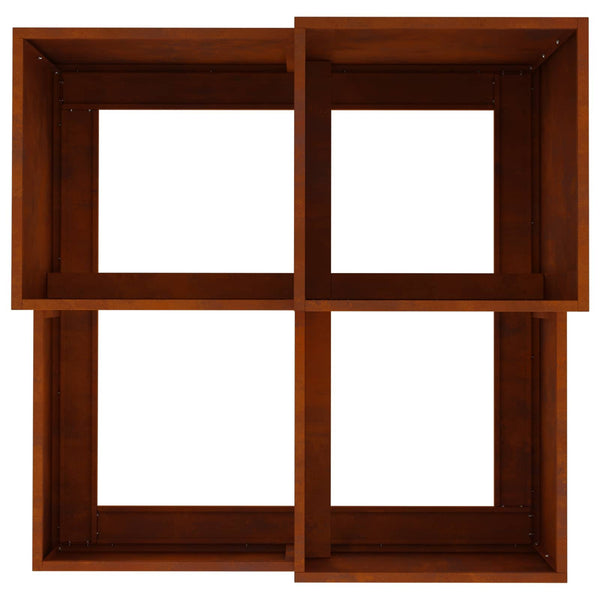 Rostiger Gartenblumentopf 100x100x60cm