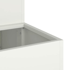 vidaXL Jardinière de jardin Blanc 100 x 60 x 45 cm Acier laminé à froid