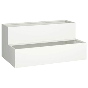 vidaXL Jardinière de jardin Blanc 100 x 60 x 45 cm Acier laminé à froid