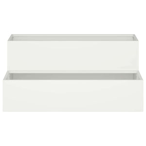 vidaXL Jardinière de jardin Blanc 100 x 60 x 45 cm Acier laminé à froid