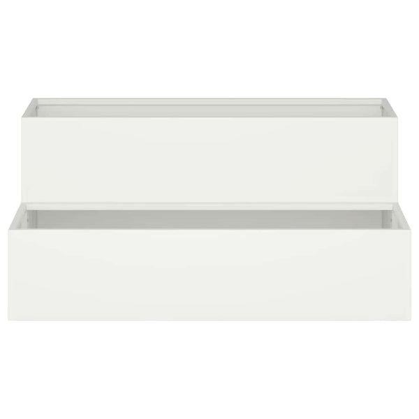 vidaXL Jardinière de jardin Blanc 100 x 60 x 45 cm Acier laminé à froid
