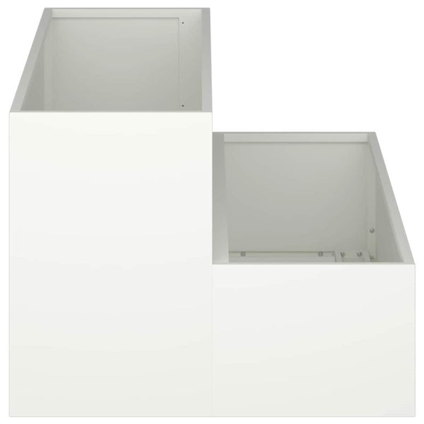 vidaXL Jardinière de jardin Blanc 100 x 60 x 45 cm Acier laminé à froid