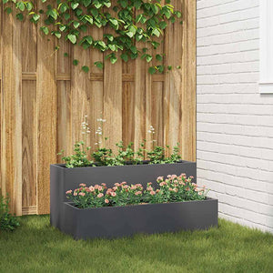 Anthrazit Garten Pflanzgefäß 100x60x45cm