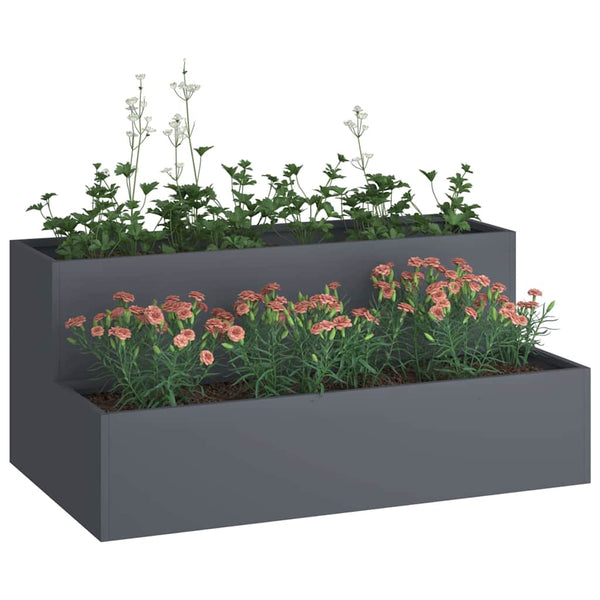 Anthrazit Garten Pflanzgefäß 100x60x45cm