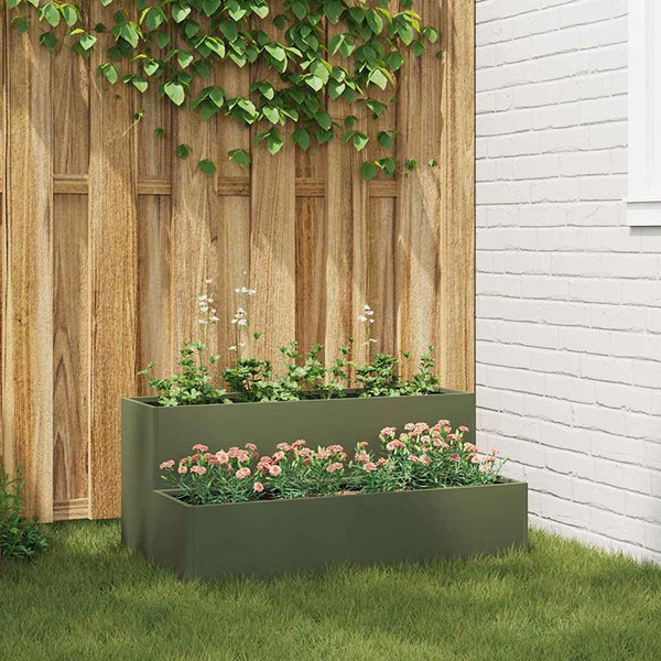Oliven Grünes Garten Pflanzgefäß 100x60x45cm