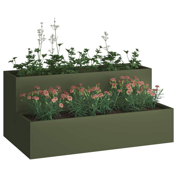 Oliven Grünes Garten Pflanzgefäß 100x60x45cm