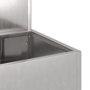 Edelstahl Pflanzgefäß Silber 100x60x45cm