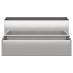 Edelstahl Pflanzgefäß Silber 100x60x45cm