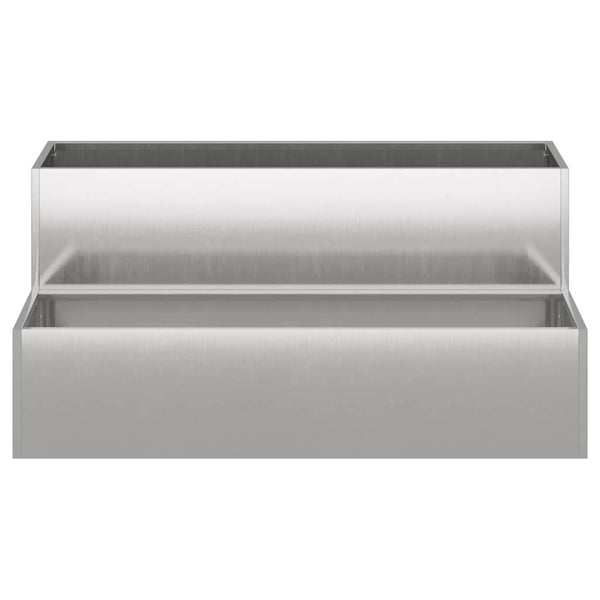 Edelstahl Pflanzgefäß Silber 100x60x45cm