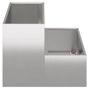 Edelstahl Pflanzgefäß Silber 100x60x45cm