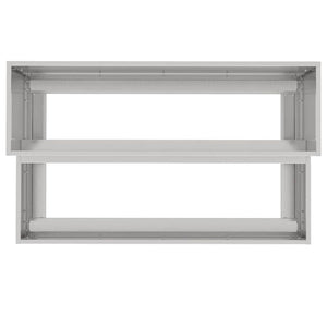 Edelstahl Pflanzgefäß Silber 100x60x45cm