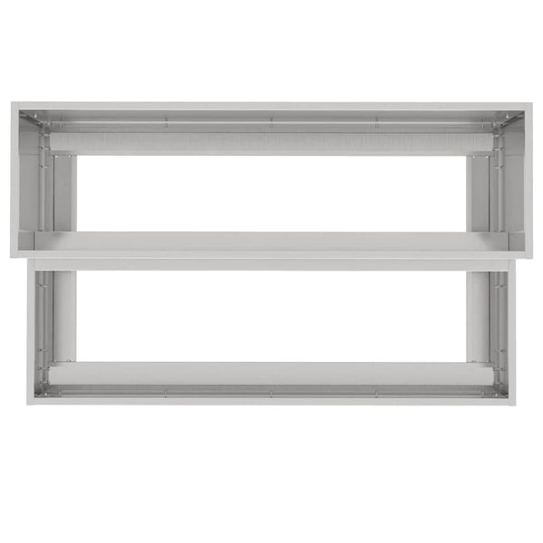 Edelstahl Pflanzgefäß Silber 100x60x45cm