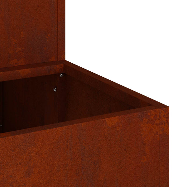 vidaXL Jardinière de jardin rouillée 100 x 60 x 45 cm Acier patinable