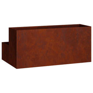 vidaXL Jardinière de jardin rouillée 100 x 60 x 45 cm Acier patinable