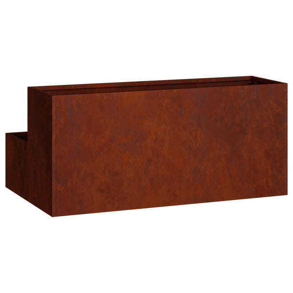 vidaXL Jardinière de jardin rouillée 100 x 60 x 45 cm Acier patinable