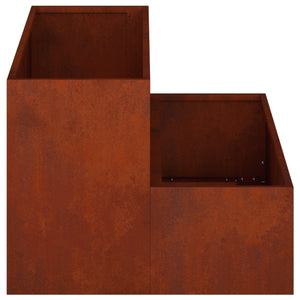 vidaXL Jardinière de jardin rouillée 100 x 60 x 45 cm Acier patinable