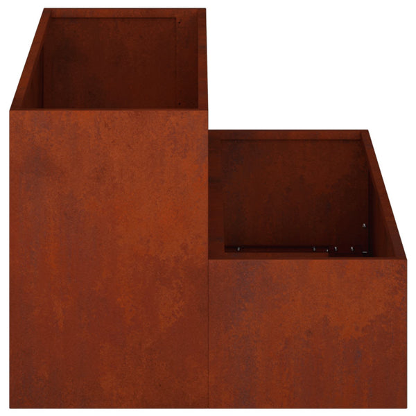 vidaXL Jardinière de jardin rouillée 100 x 60 x 45 cm Acier patinable