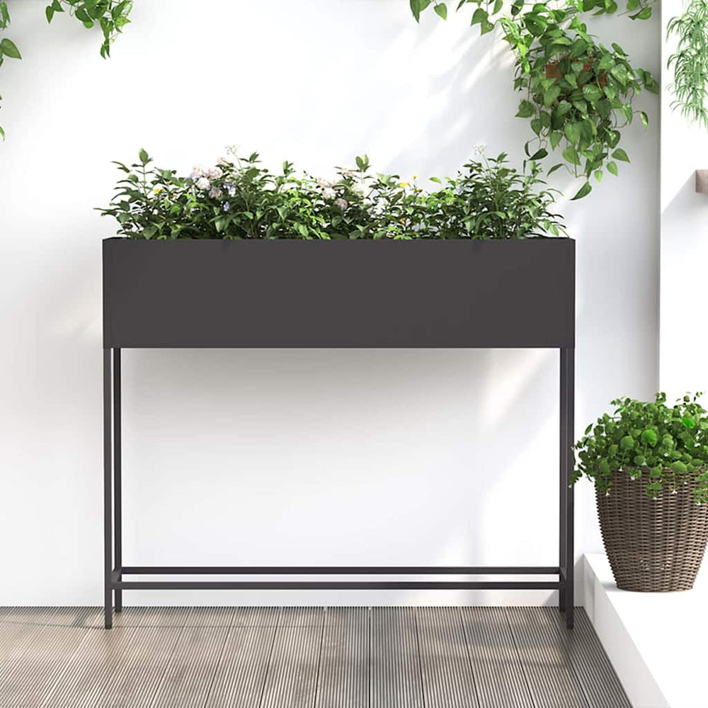 Hochbeet Garten Pflanzkasten Schwarz 100cm