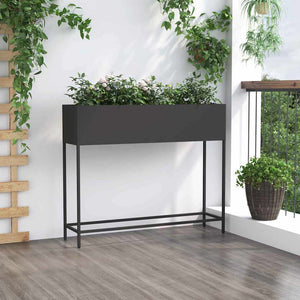 Hochbeet Garten Pflanzkasten Schwarz 100cm