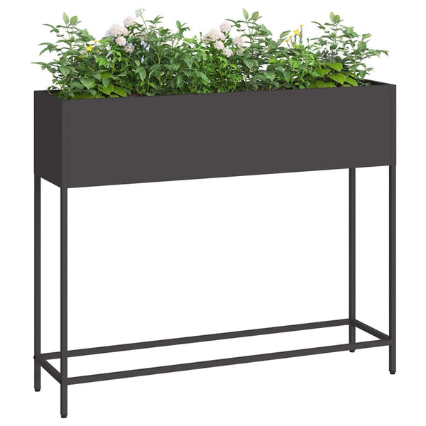 Hochbeet Garten Pflanzkasten Schwarz 100cm