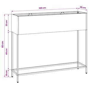 Hochbeet Garten Pflanzkasten Schwarz 100cm
