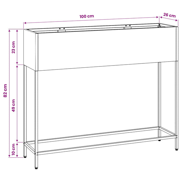 Hochbeet Garten Pflanzkasten Schwarz 100cm