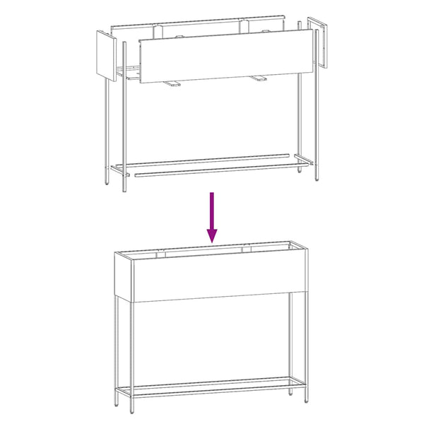 Anthrazit Hochbeet 100 cm Stahl