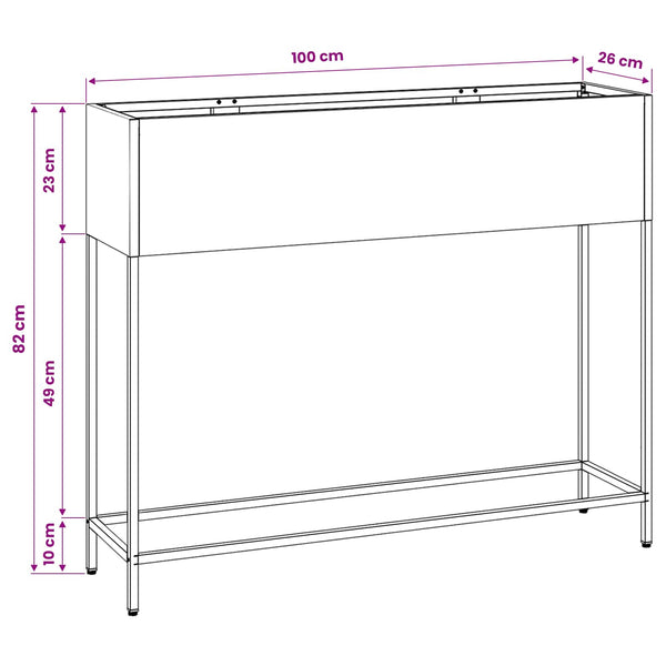 Anthrazit Hochbeet 100 cm Stahl