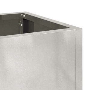 Edelstahl Hochbeet Silber 100cm