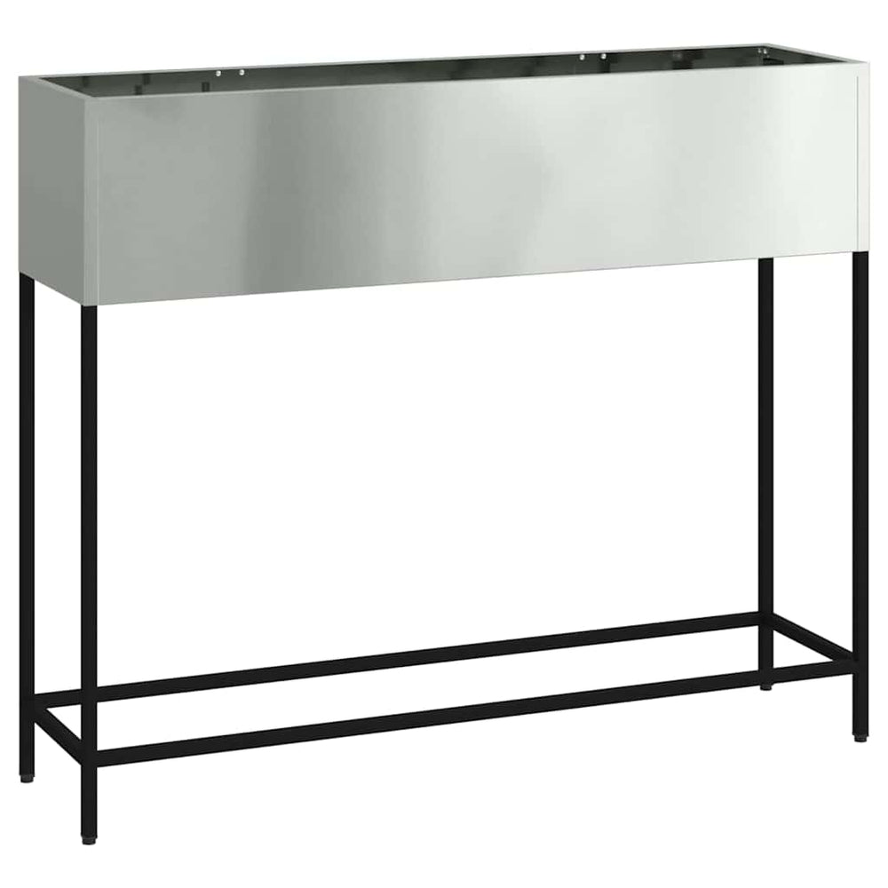 Hochbeet Gartenpflanzer Silber 100x26x82cm