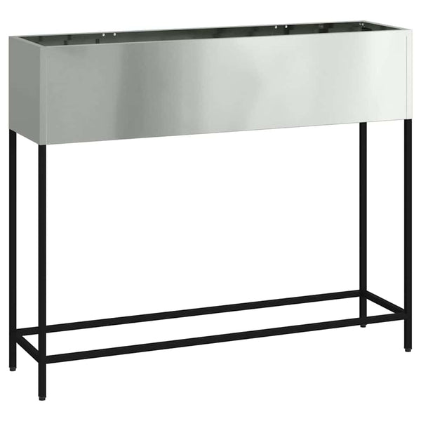 Hochbeet Gartenpflanzer Silber 100x26x82cm