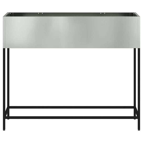 Hochbeet Gartenpflanzer Silber 100x26x82cm