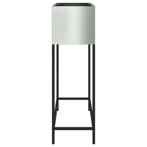 Hochbeet Gartenpflanzer Silber 100x26x82cm