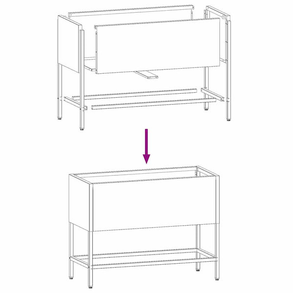 Hochbeet Garten Pflanzkasten Schwarz 60cm