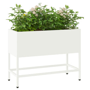 Weißes Hochbeet 60x26x48cm