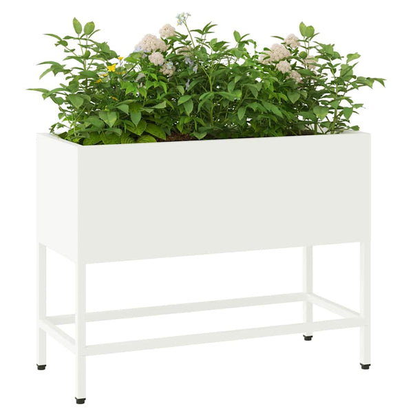 Weißes Hochbeet 60x26x48cm