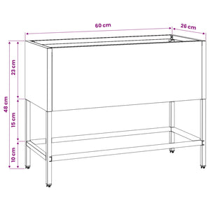 Edelstahl Hochbeet 60 cm