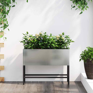 Hochbeet Silber 60x26x45cm Verzinkter Stahl