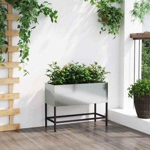 Hochbeet Silber 60x26x45cm Verzinkter Stahl
